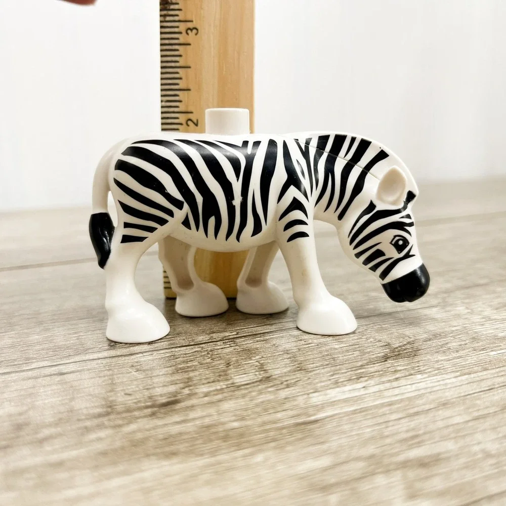 LEGO DUPLO STRIPED ZEBRA MANE BLACK ENDS Animal Safari Zoo Circus - Picture 6 of 6